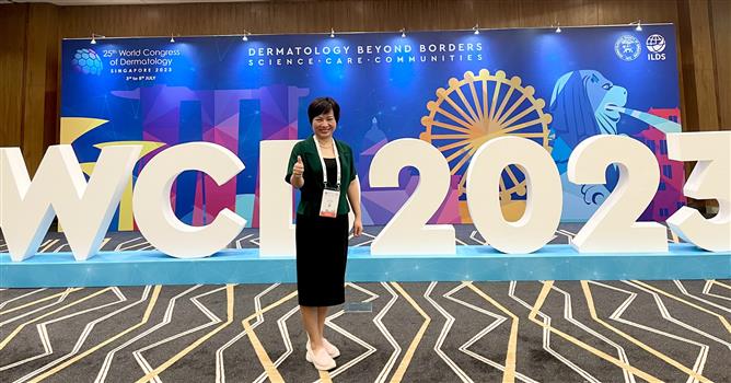 TS. BS THU HIỀN THAM DỰ HỘI NGHỊ DA LIỄU THẾ GIỚI LẦN THỨ 25 TẠI SINGAPORE