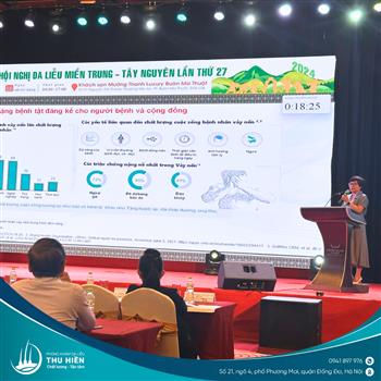  TS. BS HIỀN BÁO CÁO TẠI HỘI NGHỊ DA LIỄU MIỀN TRUNG TÂY NGUYÊN 2024