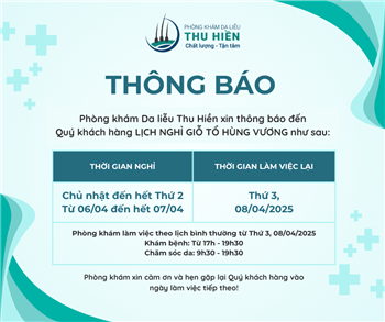 THÔNG BÁO LỊCH NGHỈ GIỖ TỔ HÙNG VƯƠNG